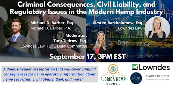 Criminal Consequences, Civil Liability, and Regulatory Issues in Hemp