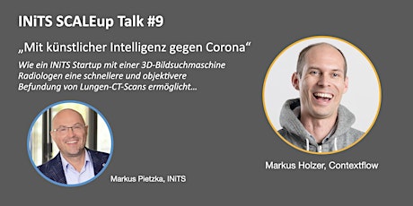Hauptbild für INiTS SCALEup Talk #9 - Mit künstlicher Intelligenz gegen Corona