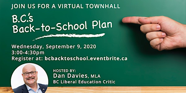 Back-to-School Townhall with BC Liberal Education Critic Dan Davies