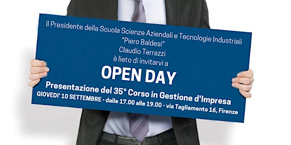 Open Day: presentazione del 35° Corso in Gestione d'Impresa