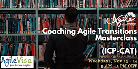 <2 seats left> Coaching Agile Transitions Masterclass (ICP-CAT) primary image