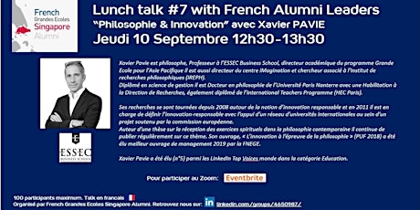 Lunch talk #7 with French Alumni Leaders primary image
