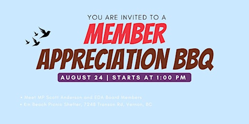 Image principale de Vernon-Lake Country-Monashee Conservative EDA Member Appreciation BBQ
