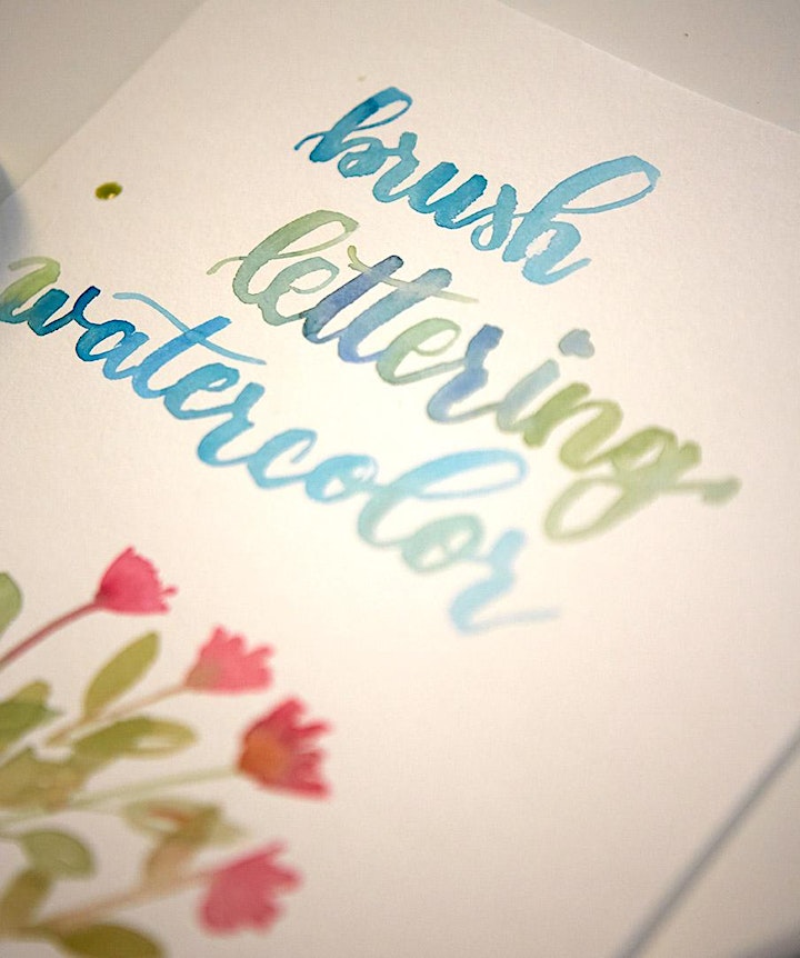 Florales Aquarellmalen - mit Pinselschrift: Bild