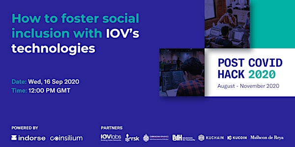 How to foster social inclusion with IOV’s technologies - POST COVID HACK