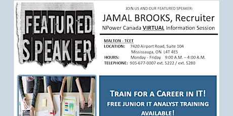NPower Canada - Free 15-Week Junior IT Analyst  Program primary image