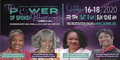 ZMBC Virtual Women's Conference 2020 - The Power of Spoken Blessings primary image