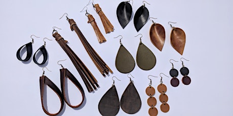 DIY Leathercraft Class - Leather Earrings (THREE Pair) primary image