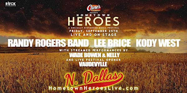Randy Rogers Band, Lee Brice, Kody West in N DALLAS  Starting at $42/Person