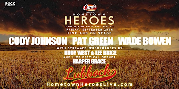 Cody Johnson, Pat Green, Wade Bowen LIVE in LUBBOCK Starting at $52/Person