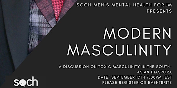 SOCH's September Mental Health Community Conversation |Modern Masculinity