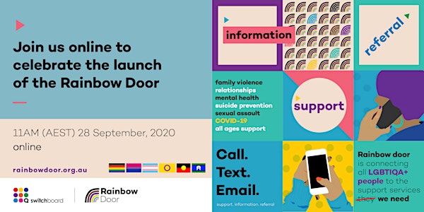 LAUNCH: The Rainbow Door   -  a new LGBTIQA+ Helpline by Switchboard