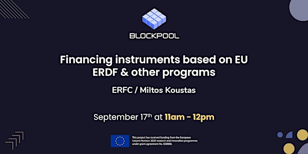 Financing instruments based on EU ERDF & other programs