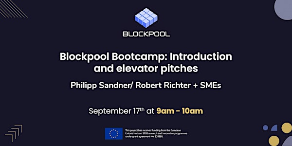 Blockpool Bootcamp: Introduction and elevator pitches