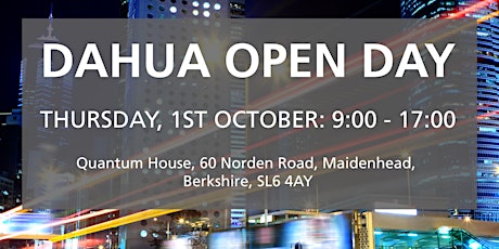 Imagen principal de RISCO Dahua Open Day - Maidenhead