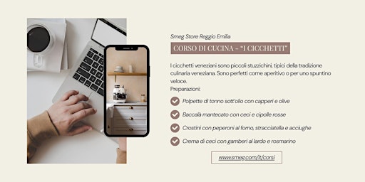Image principale de Corso di cucina "I cicchetti" - Smeg Store Reggio Emilia