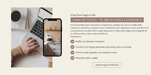 Image principale de Corso di cucina "Il brunch della domenica " - Smeg Store Reggio Emilia