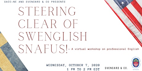 Steering Clear of Swenglish Snafus : A workshop on professional English primary image