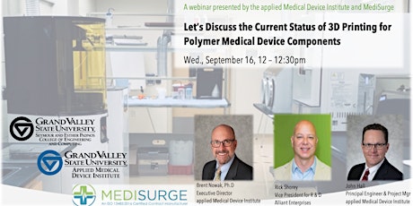 Current Status of 3D Printing for Polymer Medical Device Components primary image