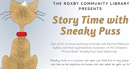 Primaire afbeelding van Story Time with Sneaky Puss (Virtual)