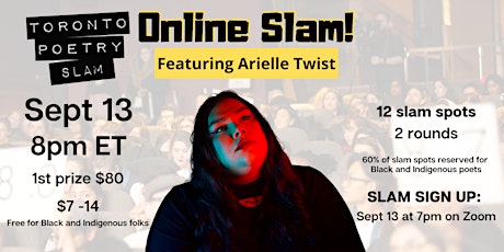 Toronto Poetry Slam Online ft. Arielle Twist! primary image