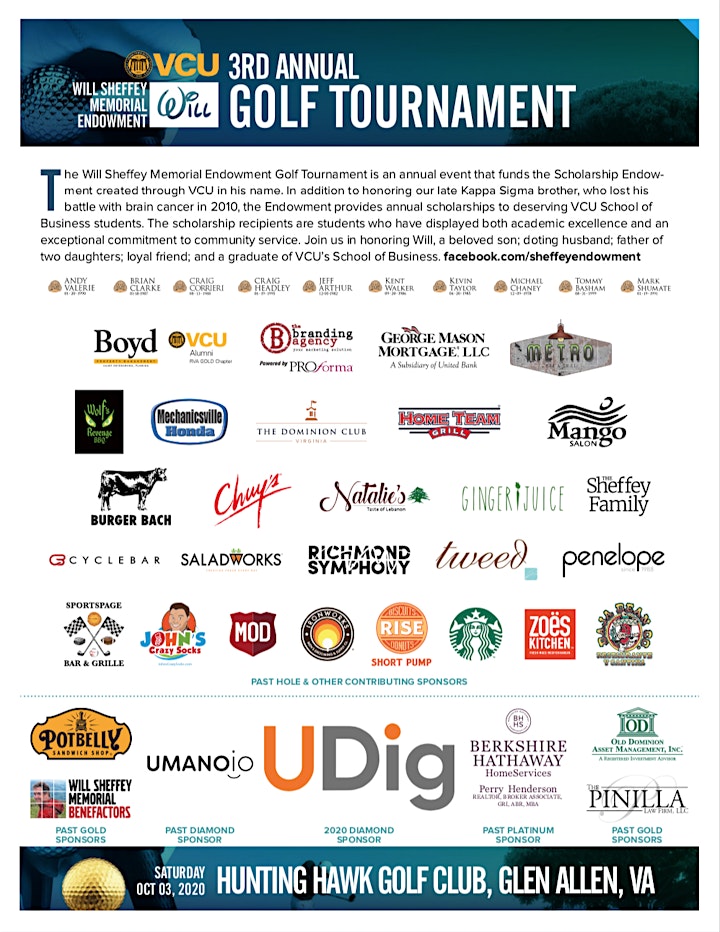 2021 - 3rd Annual Sheffey Endowment Golf Tournament image