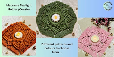 Image principale de Macrame Coaster/Tea light holder
