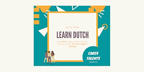 Primaire afbeelding van Information session Dutch course for beginners (A1 and A2) 18:30-19:15