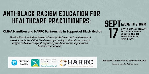Image principale de Anti-Black Racism Education for Healthcare Practitioners: CMHA & HARRC