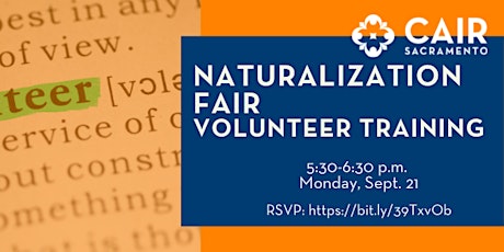 2020 Naturalization Fair Volunteer Training primary image