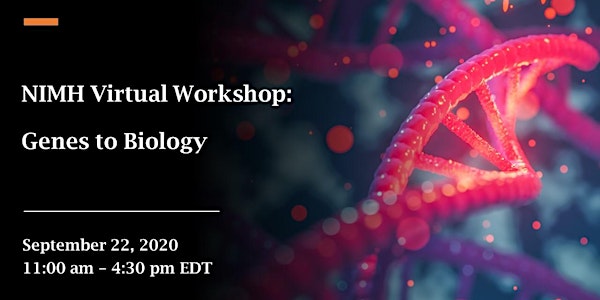 NIMH Genes to Biology Virtual Workshop