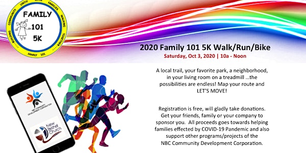 2020 Virtual Family 101 5K WALK/RUN/BIKE
