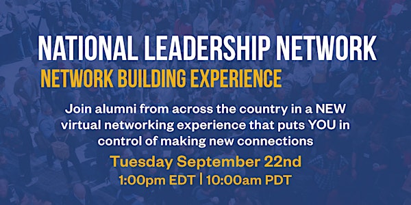 NLN: Network Building Experience