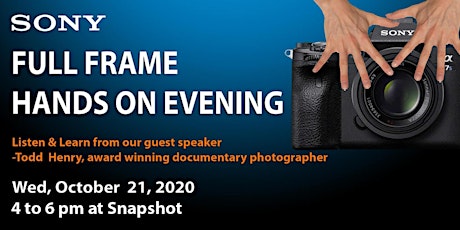 SONY FULL FRAME EVENING with guest speaker Todd Henry