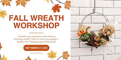 Image principale de Autumn Elegance: Fall Wreath Workshop