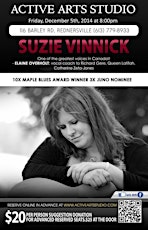 3X Juno Award Nominee SUZIE VINNICK Live Friday Dec. 5th @ 8:00pm primary image