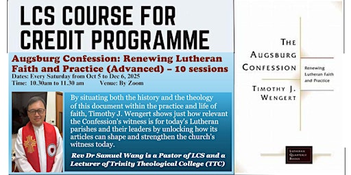 Image principale de C4C: Augsburg Confession - Renewing Lutheran Faith and Practice (Advance)