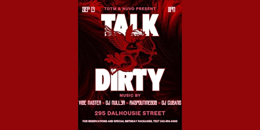 Image principale de TALK DIRTY @ NUVO UPSCALE NIGHTCLUB VIP EXPERIENCE