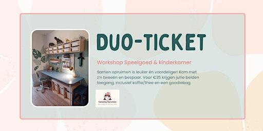 Duo-ticket | Workshop Speelgoed & kinderkamer (2 pers.) primary image
