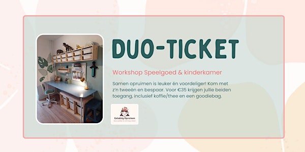 Duo-ticket | Workshop Speelgoed & kinderkamer (2 pers.)