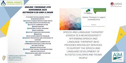 Image principale de AUTISM: Strategies to support communication