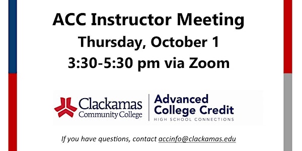 ACC Instructor Meeting