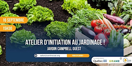 Image principale de Atelier d'initiation au jardinage au parc Campbell Ouest