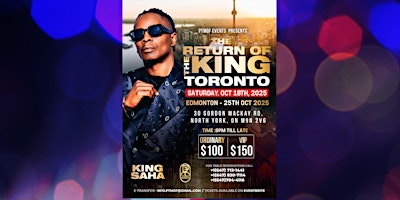 Image principale de KING SAHA LIVE IN TORONTO