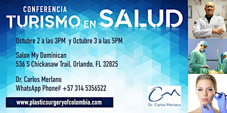 Conferencia Turismo en Salud con el Dr. Carlos Merlano octubre 2 y 3 primary image