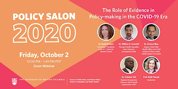 Policy Salon: The Role of Evidence in Policy-making in the COVID19 Era