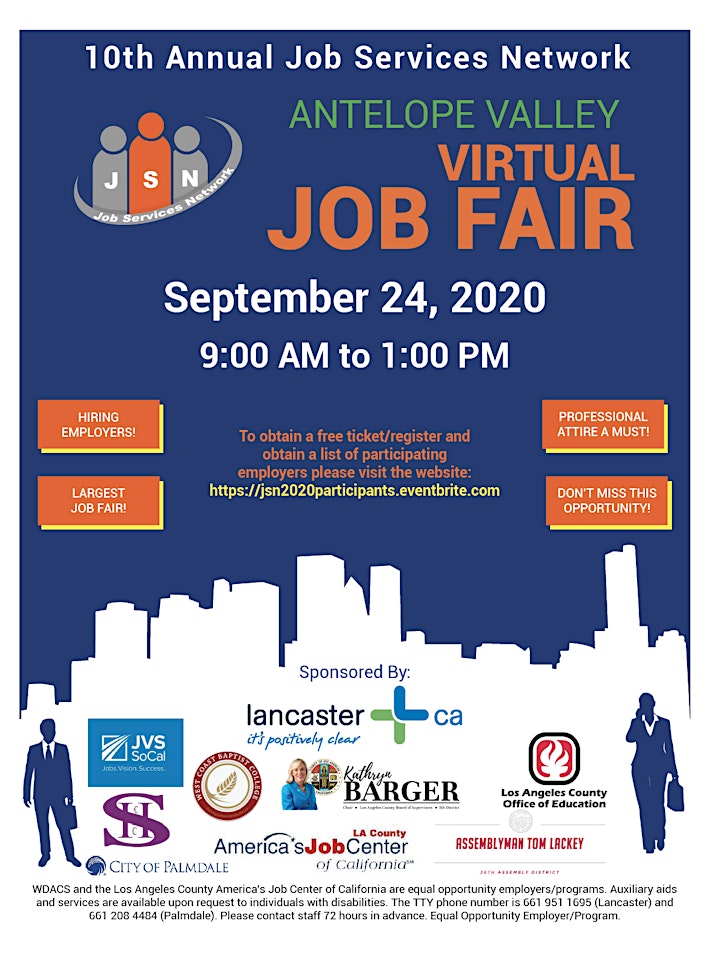 10th Annual Job Services Network Job Fair image