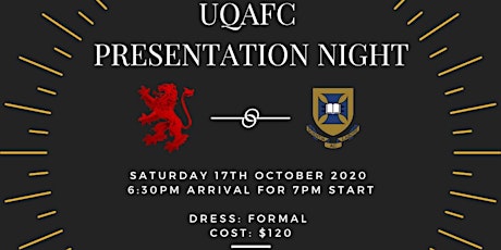 UQAFC Presentation Night 2020 primary image