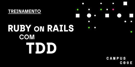 Imagem principal do evento Ruby on Rails com TDD: desenvolvimento web do jeito certo