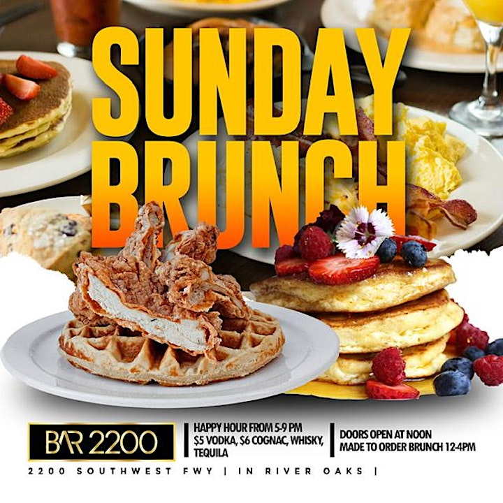 Sunday Funday @ Bar 2200 | Brunch |Mimosas | Hookah | Live Dj | Happy Hour image